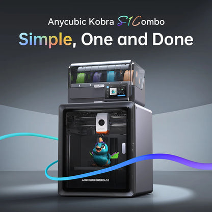 ANYCUBIC Kobra S1 Combo Multi-Color 3D Printer – Max 600mm/s, Core XY, High Precision