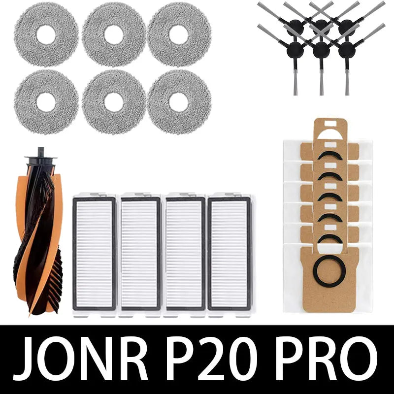 JONR P20 PRO / T5 Pro Robot Vacuum Spare Parts – Brush, Filter & Mop Replacement