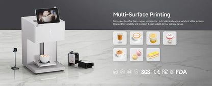 EVEBOT 3D Latte Art Coffee Printer – Automatic Beverage Food Selfie Printer, WiFi