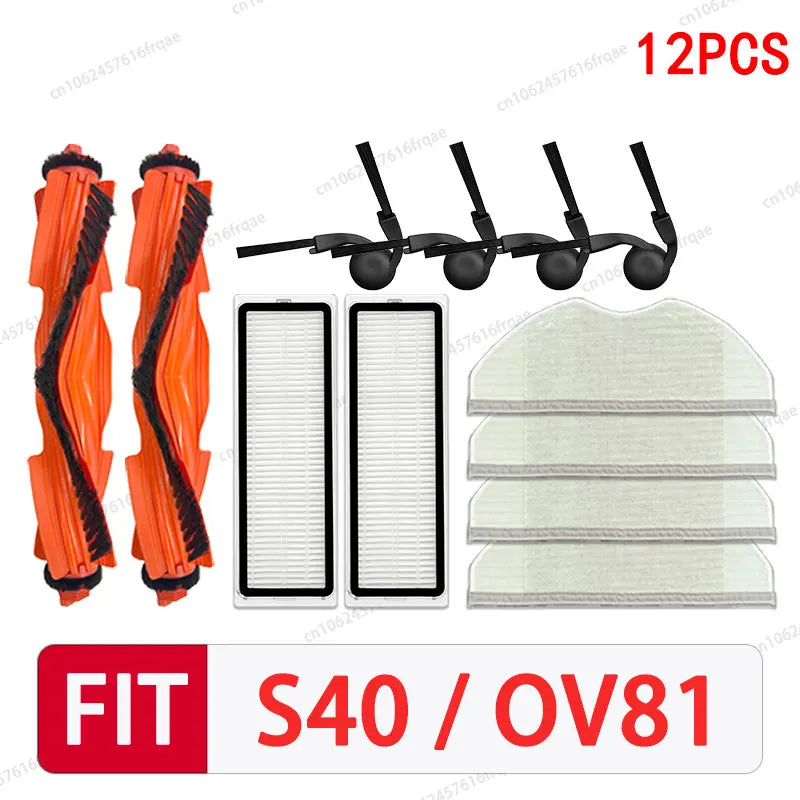 Xiaomi S40 / OV81 Robot Vacuum Spare Parts – Brush, Filter, Mop & Dust Bag