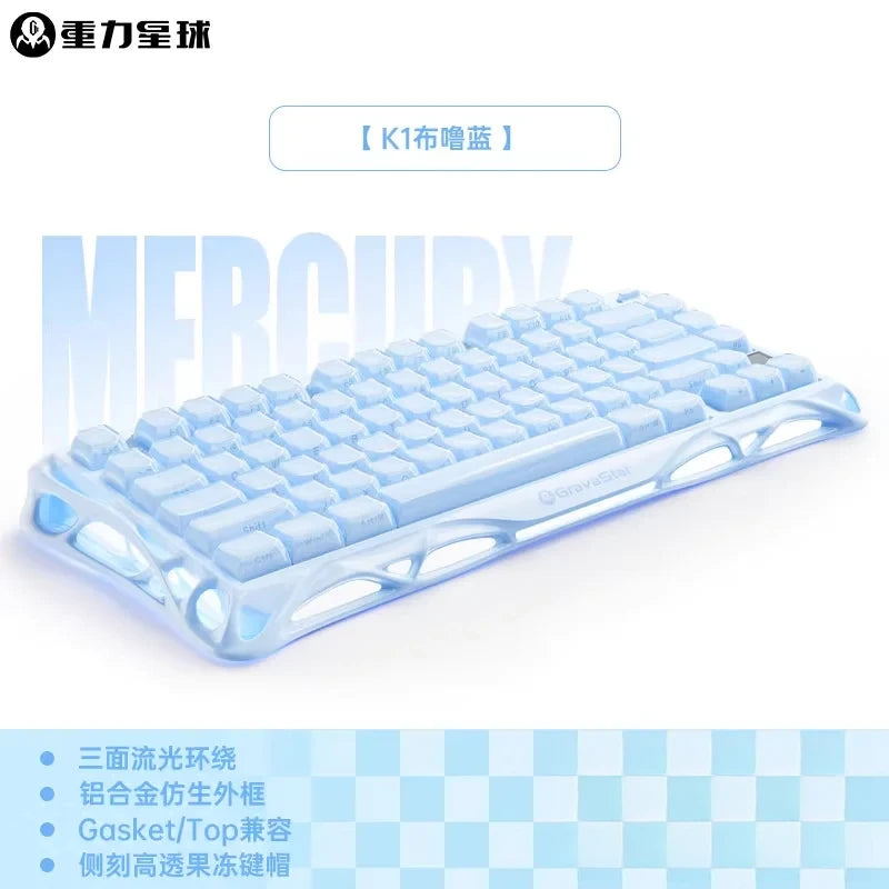 GravaStar K1 Wireless Gaming Keyboard | Tri-Mode BT/2.4GHz/USB | Long Battery | Custom Mechanical | RGB