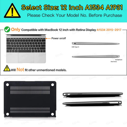 MacBook Laptop Case 2025 M4 – Air 13/15, Pro 13/14, M1-M5