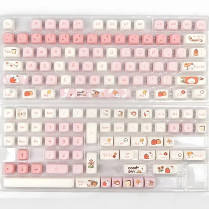 MOA Profile Cute Fall Puppy Gradient Keycap Set – Mechanical Keyboard