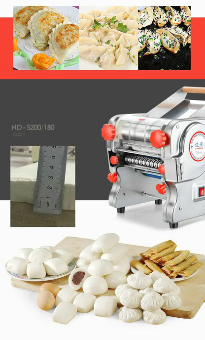 550W Electric Pasta & Noodle Maker Machine – Stainless Steel Dual Knife
