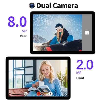 PRITOM TAB11 Tablet 10.1" – Android 15, 8GB+128GB, Octa Core, 5G WiFi, Keyboard+Mouse+Case