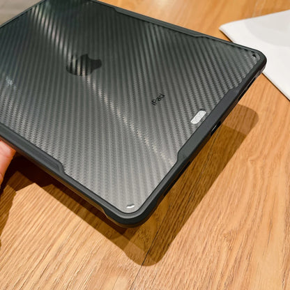 Carbon fiber shockproof iPad case by R.E.D. Shopping, hard cover protective case for iPad Air, Pro, Mini, 3rd-10th gen.