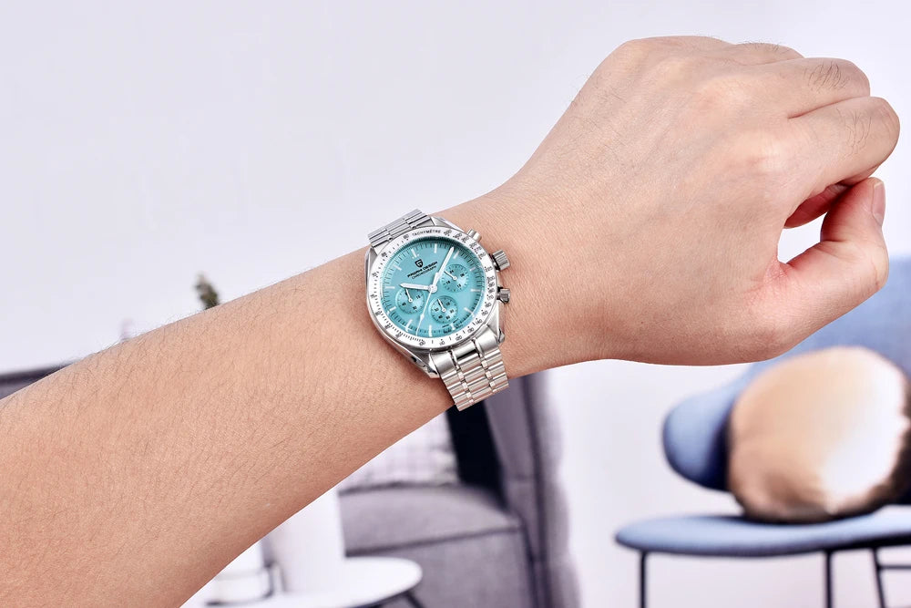 PAGANI DESIGN 1701 V5 Men's Luxury Quartz Chronograph Watch – AR Sapphire Glass, 100M Waterproof