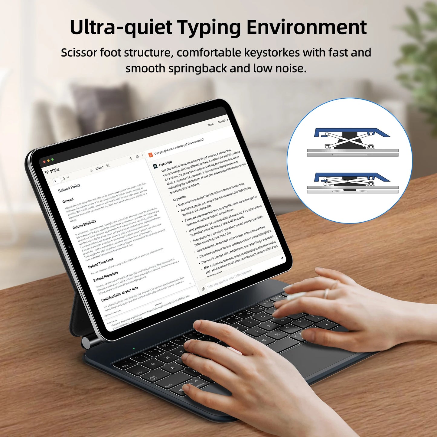 GOOJODOQ Magic Keyboard Case with Touchpad for iPad Pro 11" M4 / Air 4/5/6 (2020–2024)
