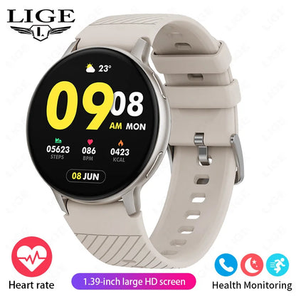 LIGE Bluetooth Smart Watch for Women – Custom Dial, Sport Fitness Tracker, iOS & Android (2026)