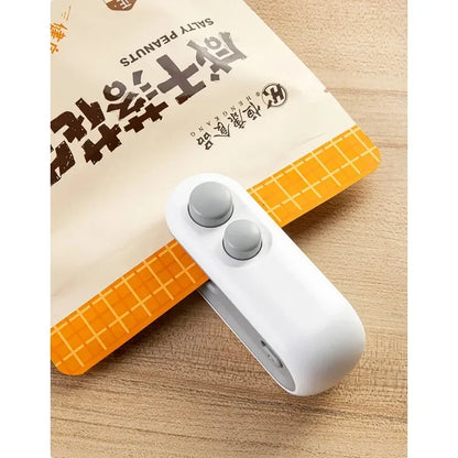 2-in-1 Rechargeable Mini Bag Sealer with Cutter | Portable Thermal Sealer | Food Storage