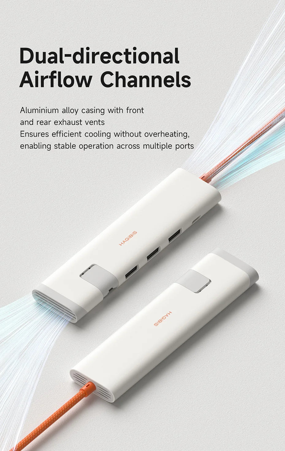 Hagibis USB-C Hub Multiport | 4K HDMI | RJ45 Ethernet | Heat Dissipation | MacBook & Laptops