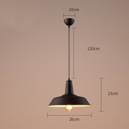 Nordic Industrial Retro Pendant Light – E27 Vintage Loft Bar Cafe Lamp