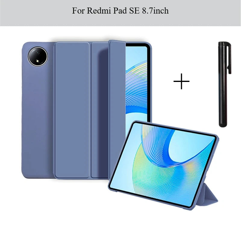 Xiaomi Redmi Pad SE 8.7" Case | PU Leather Smart Flip Cover | Auto Sleep | Stand | 8 Colors
