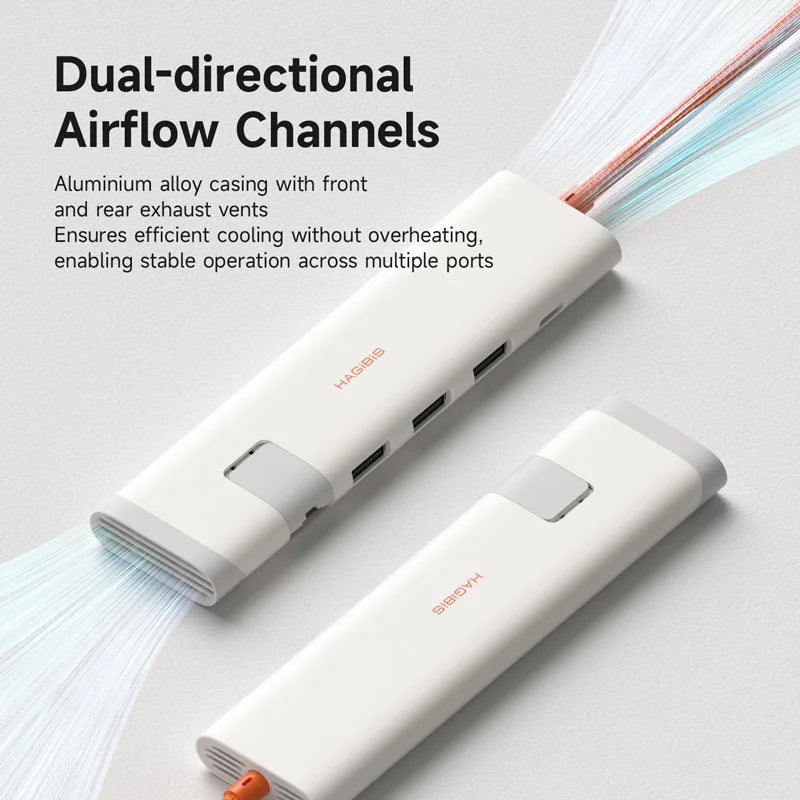 Hagibis USB-C Hub Multiport | 4K HDMI | RJ45 Ethernet | Heat Dissipation | MacBook & Laptops
