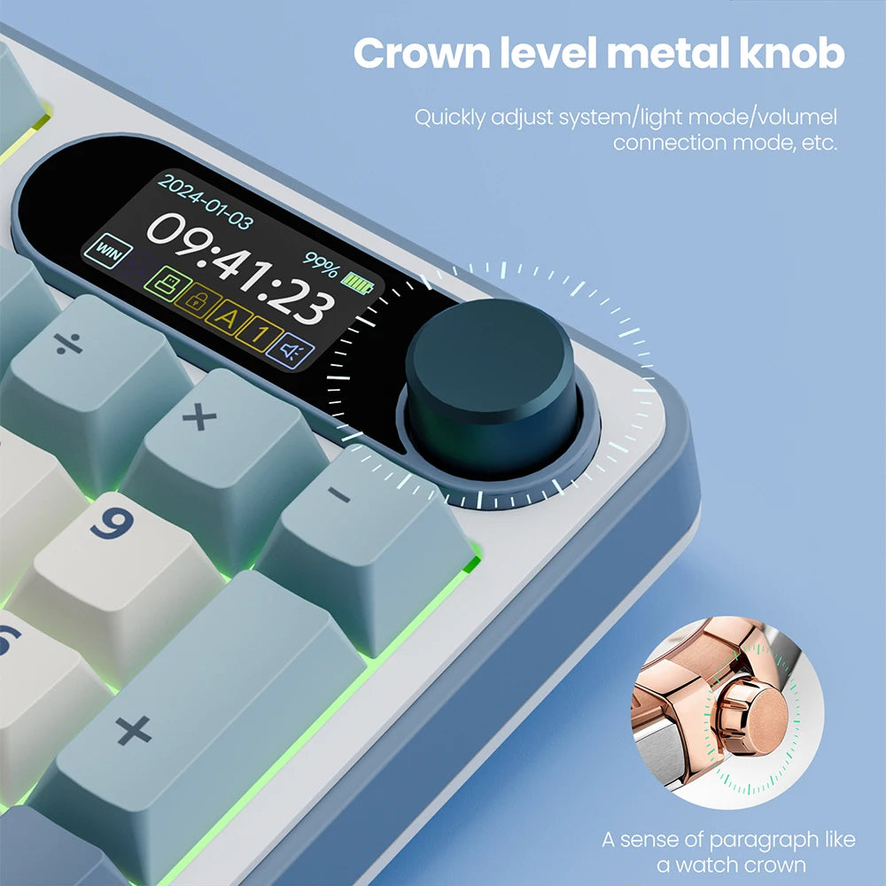RK Royal Kludge S98 Wireless Mechanical Keyboard – 98 Key, Hot-Swap, TFT Screen, BT5.0/2.4G/USB-C
