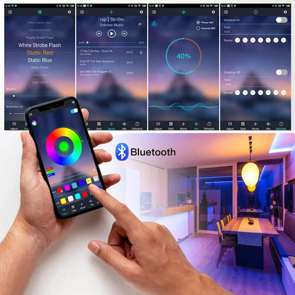 WiFi Bluetooth RGB COB LED Strip Light – 576 LEDs, 24/44 Key Remote, Flexible Tape Kit