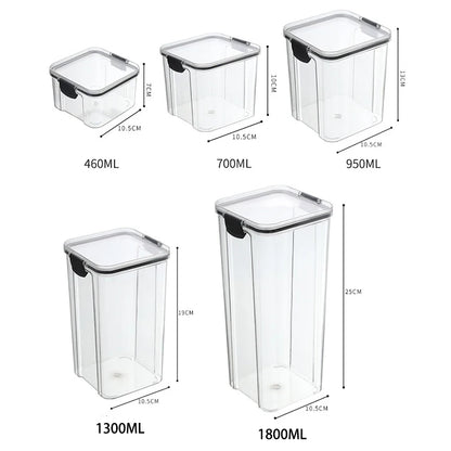 Airtight Kitchen Storage Jars | Moisture-Proof PET Containers 460ml–1800ml