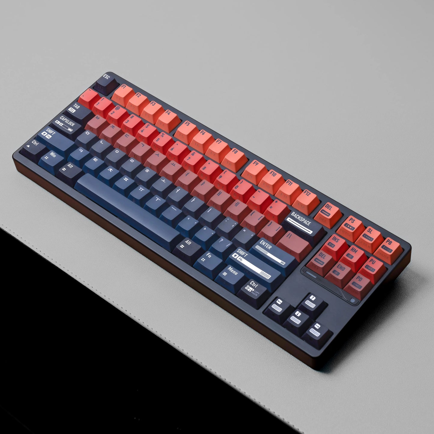 Jaycomia JCM Cosmic Gradient Keycaps – PBT+PC, Dye-Sub, Cherry Profile, 8 Languages