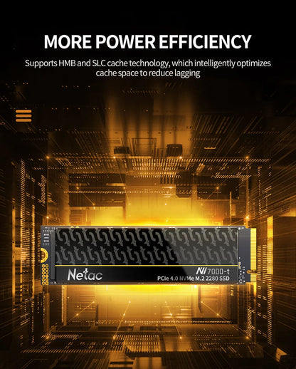 Netac NVMe SSD M.2 2280 PCIe 4.0 | 7400MB/s | 1TB / 2TB / 4TB | For PS5, Laptop & PC