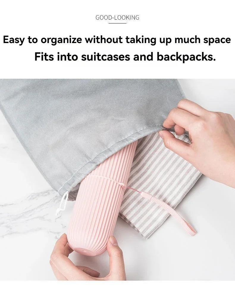 Portable Toothbrush & Toothpaste Holder Case – Travel & Camping Storage Box