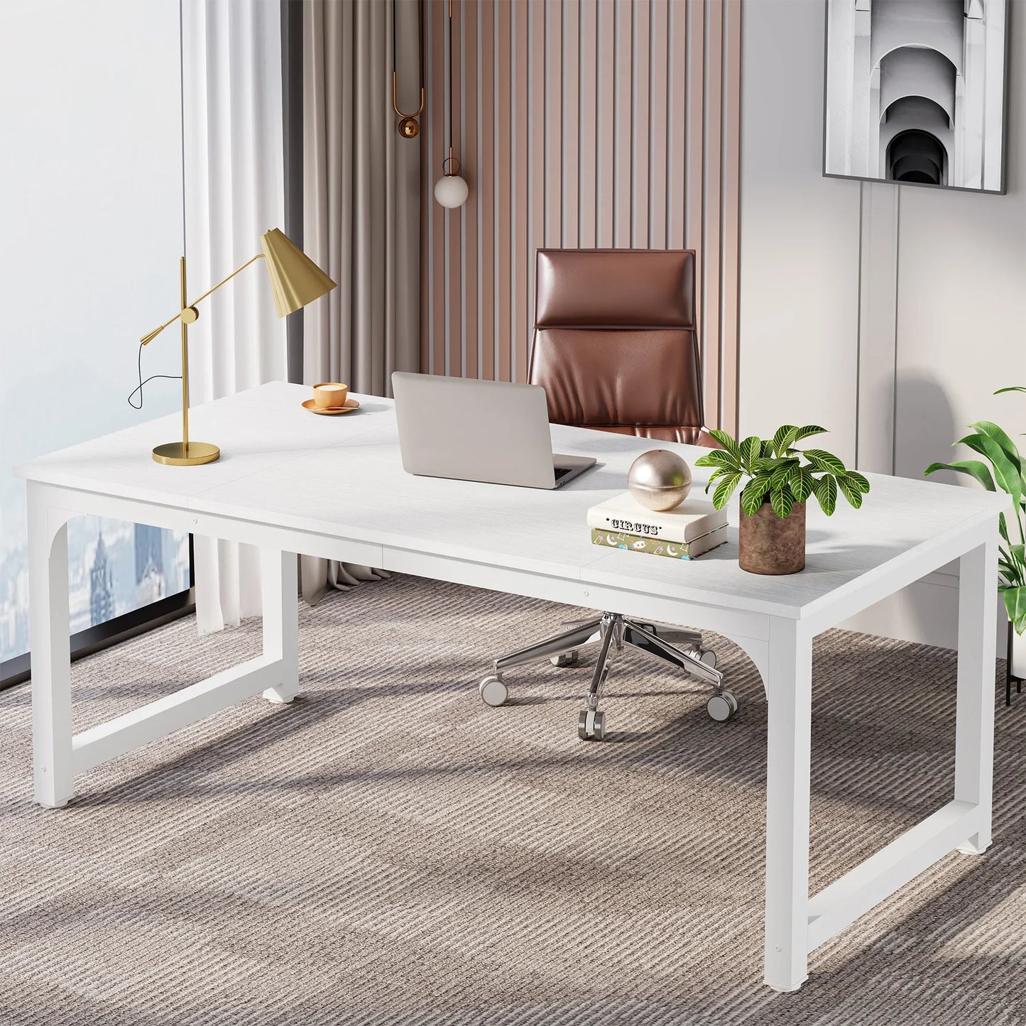 Tribesigns 70.8" Executive Office Desk | Large Computer Workstation