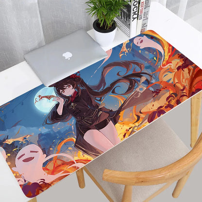 Genshin Impact Anime Gaming Mouse Pad – Large Desk Mat, Multiple Sizes