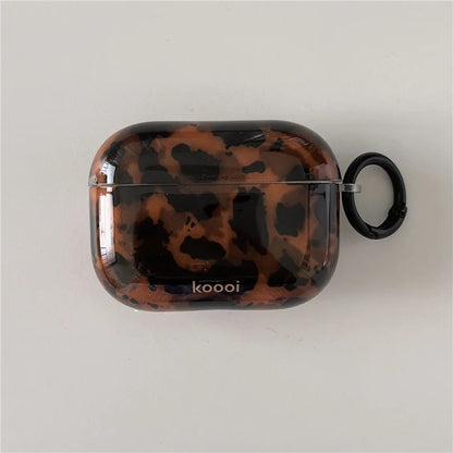 Retro amber leopard silicone iPhone case by R.E.D. Shopping featuring animal print and protective design for mobile phones.
