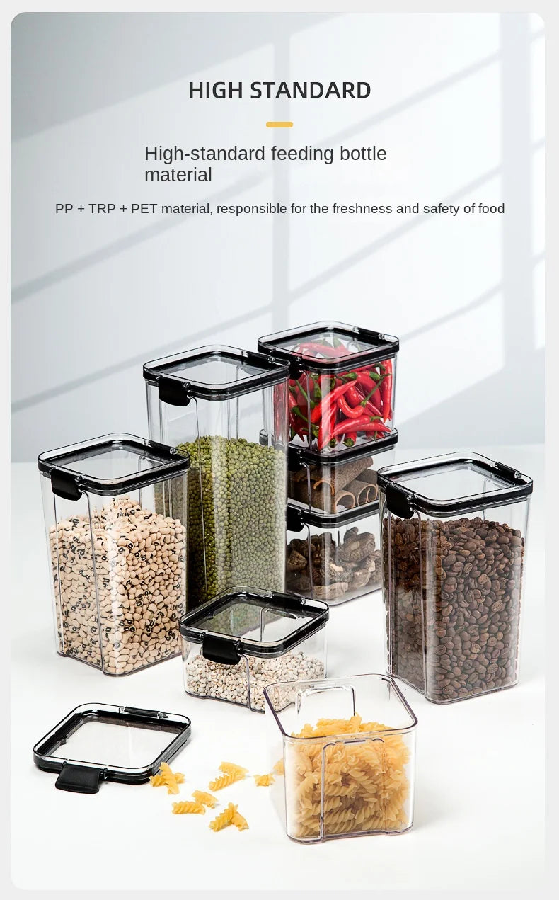 Airtight Kitchen Storage Jars | Moisture-Proof PET Containers 460ml–1800ml