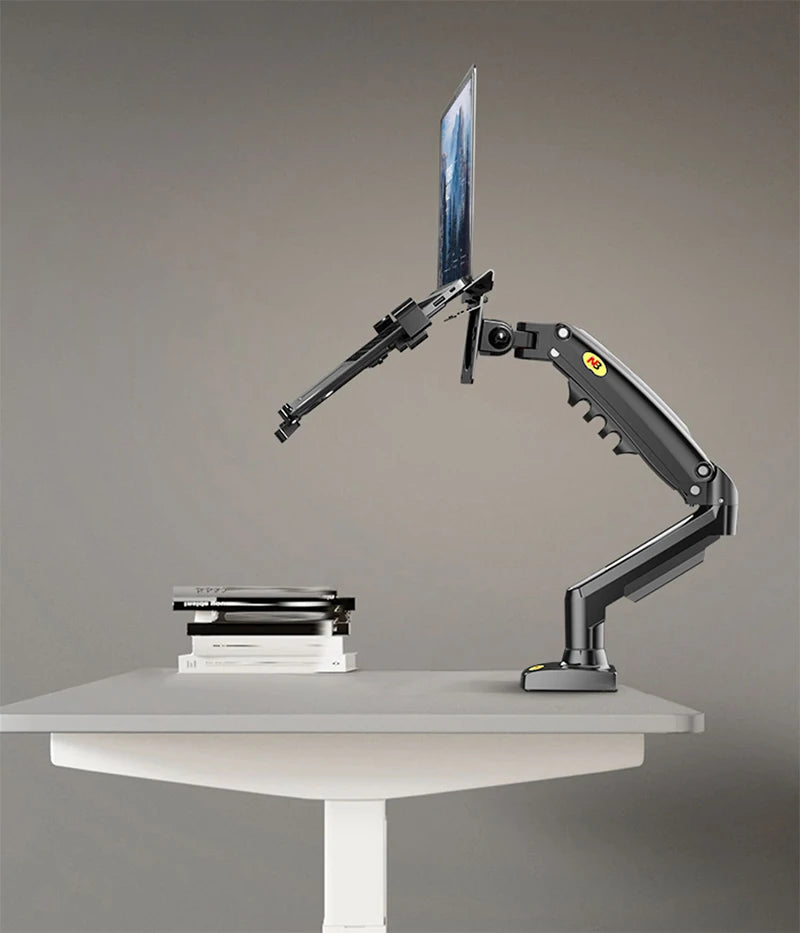 2 in 1 Monitor & Laptop Stand – 17–30" Monitor + 10–17" Laptop Desk Mount