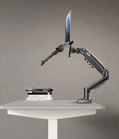 2 in 1 Monitor & Laptop Stand – 17–30" Monitor + 10–17" Laptop Desk Mount