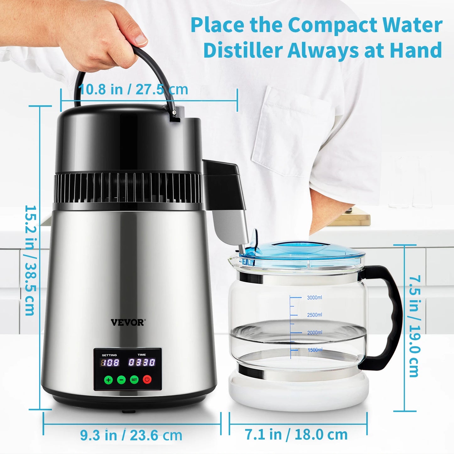 SucceBuy 4L Water Distiller Purifier