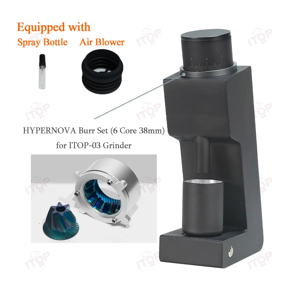 ITOP Electric Coffee Grinder | 64mm Flat Burr | 40 Settings | EU 220V