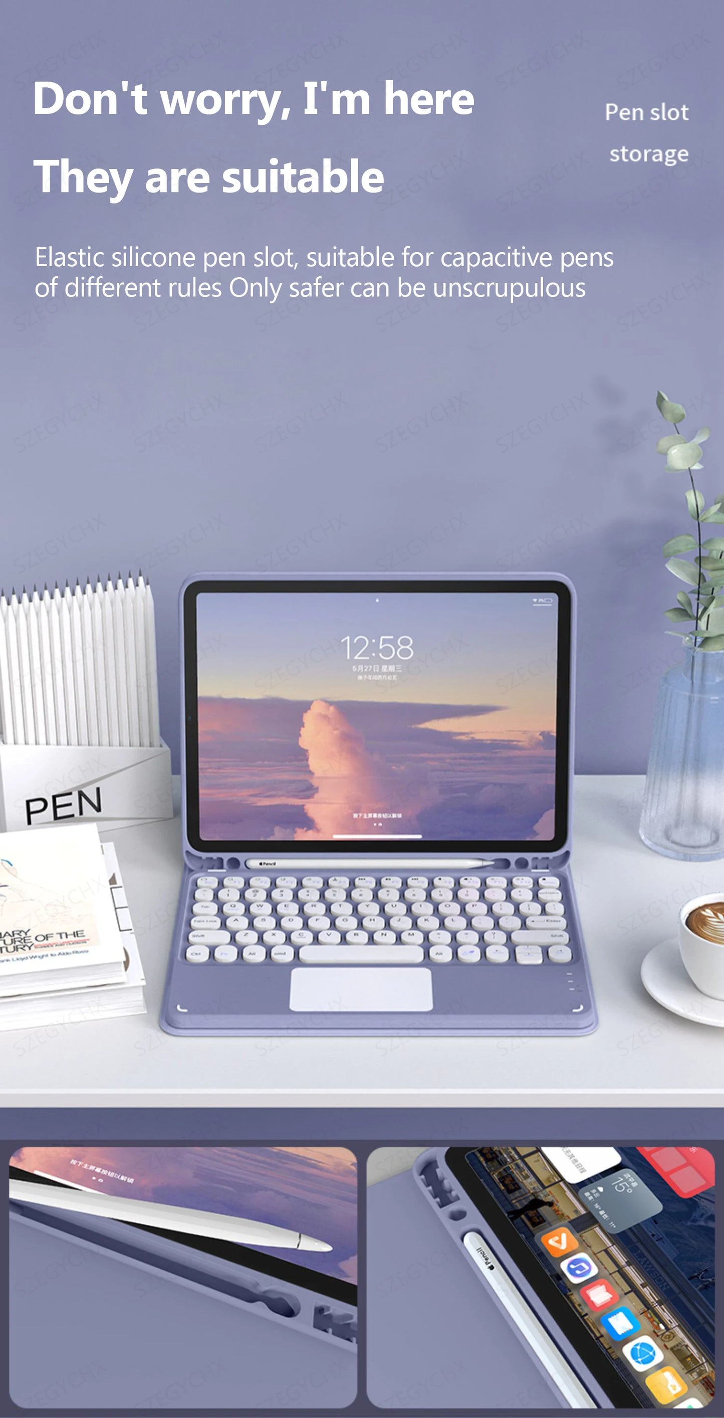 Bluetooth Keyboard & Mouse Case for iPad – Pro, Air, 10th Gen, Mini