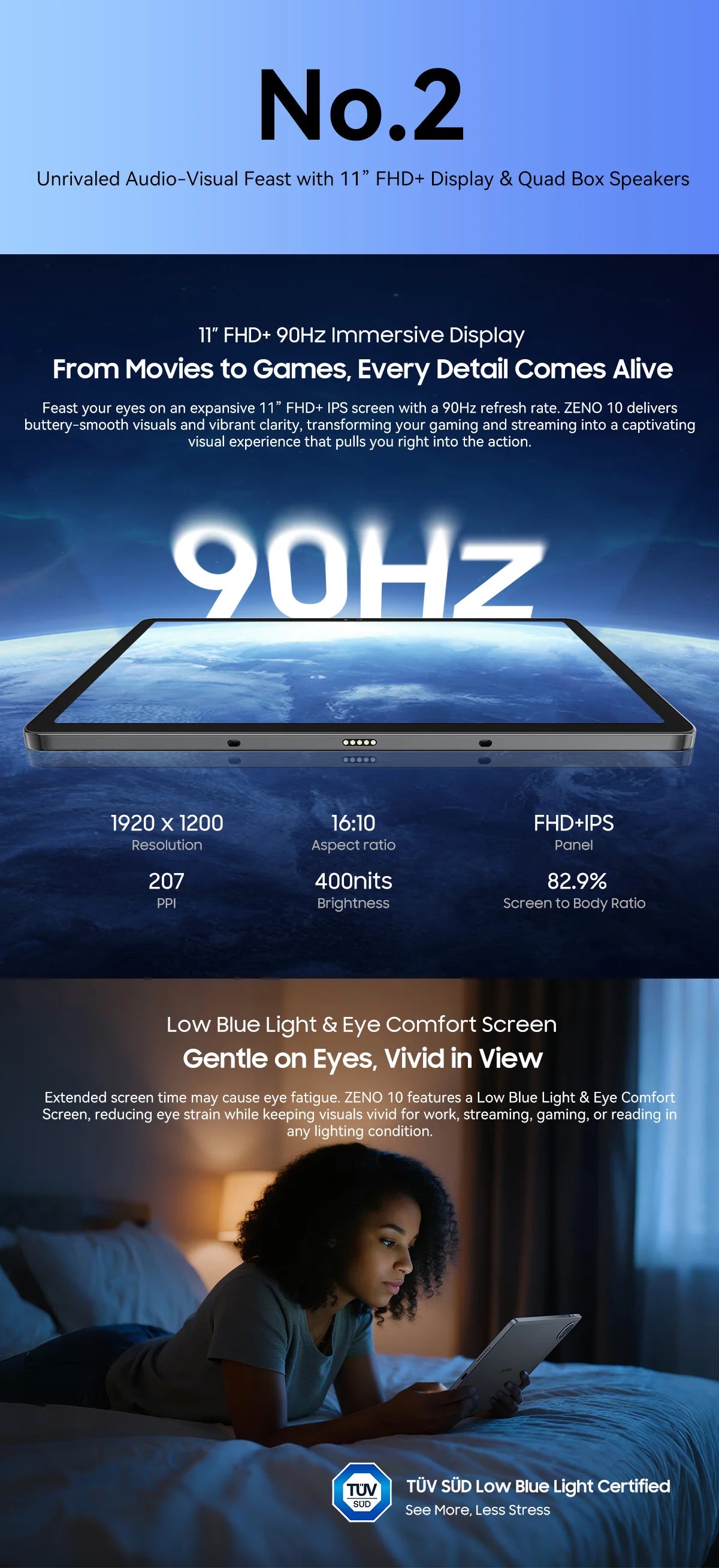 Blackview ZENO 10 5G Tablet – 11" FHD, Unisoc T8200, 8GB+128GB, 8800mAh, 18W, Android 15