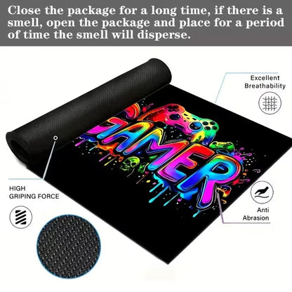 XXL Neon Glow-in-the-Dark Gaming Mouse Pad – Non-Slip Rubber Desk Mat