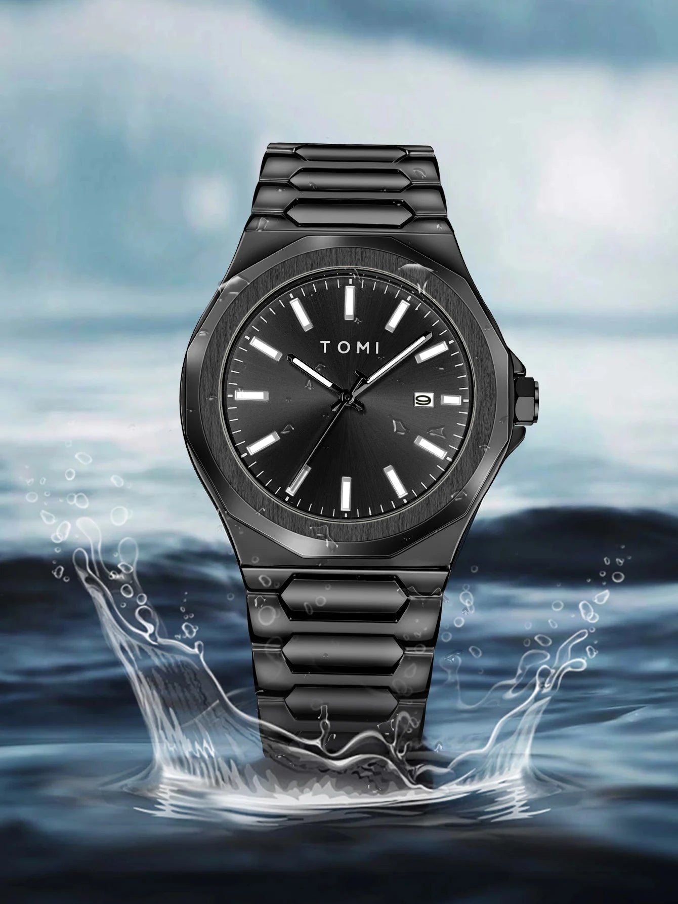 TOMI Luxury Men’s Watch & Gift Box Set – Business Quartz Watch