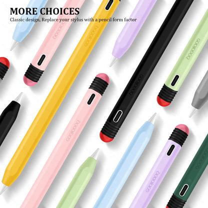 GOOJODOQ Bluetooth Stylus Pen for iPad | Apple Pencil 1 & 2 Compatible | Pro 11/12.9, Air 4/5, 2018–2023 | White / With Cover