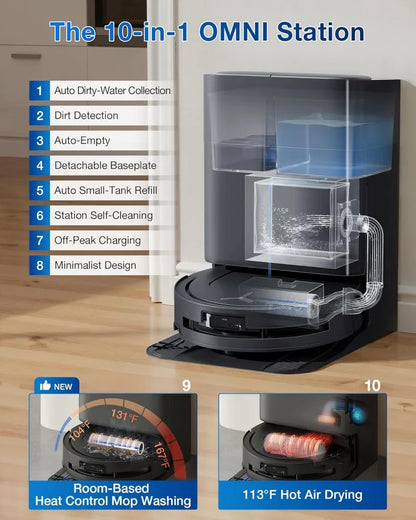 Ecovacs Deebot X9 Robot Vacuum Cleaner – 16,600PA Suction | CN Version | EU/US/UK/AU