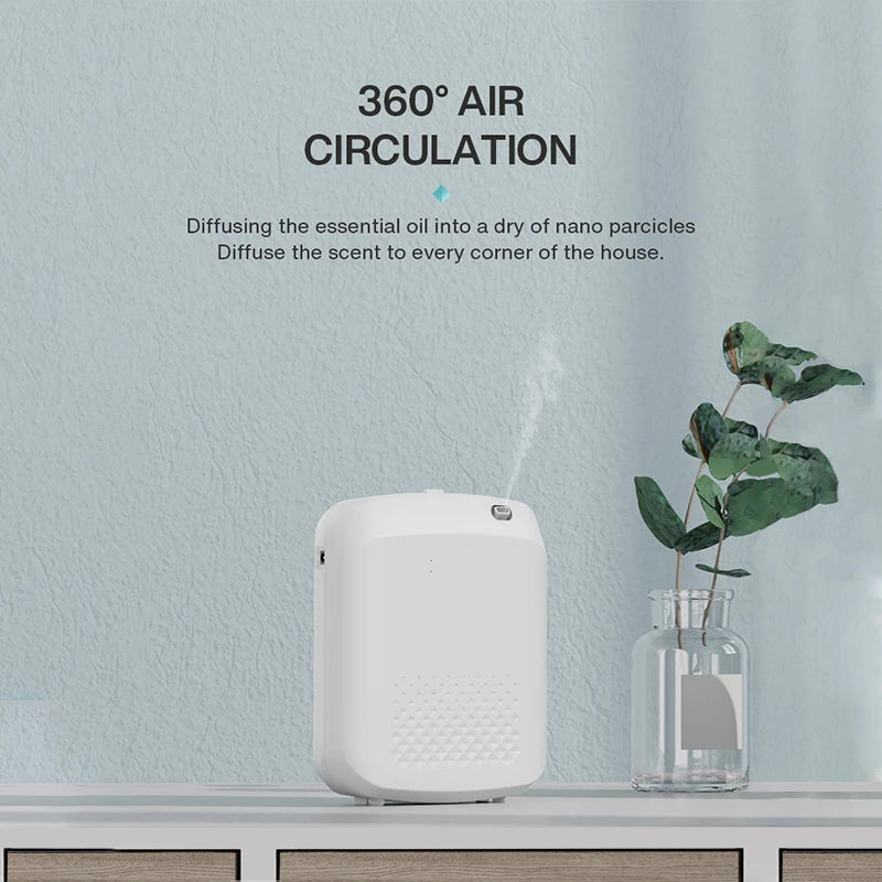 Hotel Collection Bluetooth Aroma Diffuser – 400ml Waterless Essential Oil Scent Machine, App Control