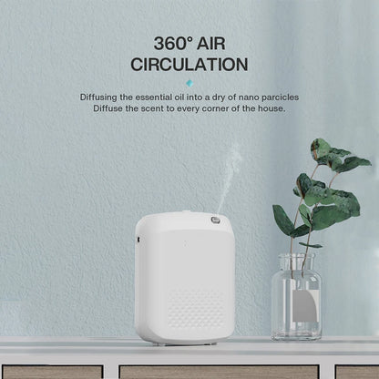 Hotel Collection Bluetooth Aroma Diffuser – 400ml Waterless Essential Oil Scent Machine, App Control