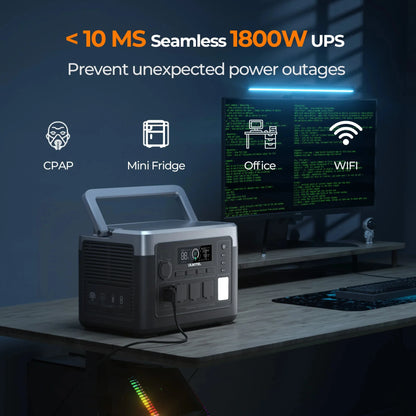 OUKITEL P1000 PLUS Portable Power Station 1800W | 1024Wh LiFePO4 | App Control