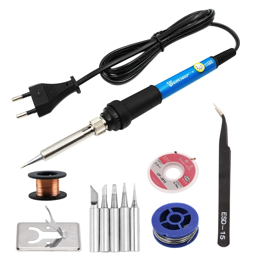 60W / 80W Adjustable Temperature Electric Soldering Iron – Digital Display