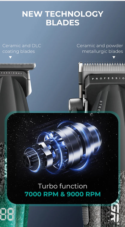 VGR V-640 Professional Hair Clipper | 9000 RPM | Cordless | Metal Body | Men's Trimmer
