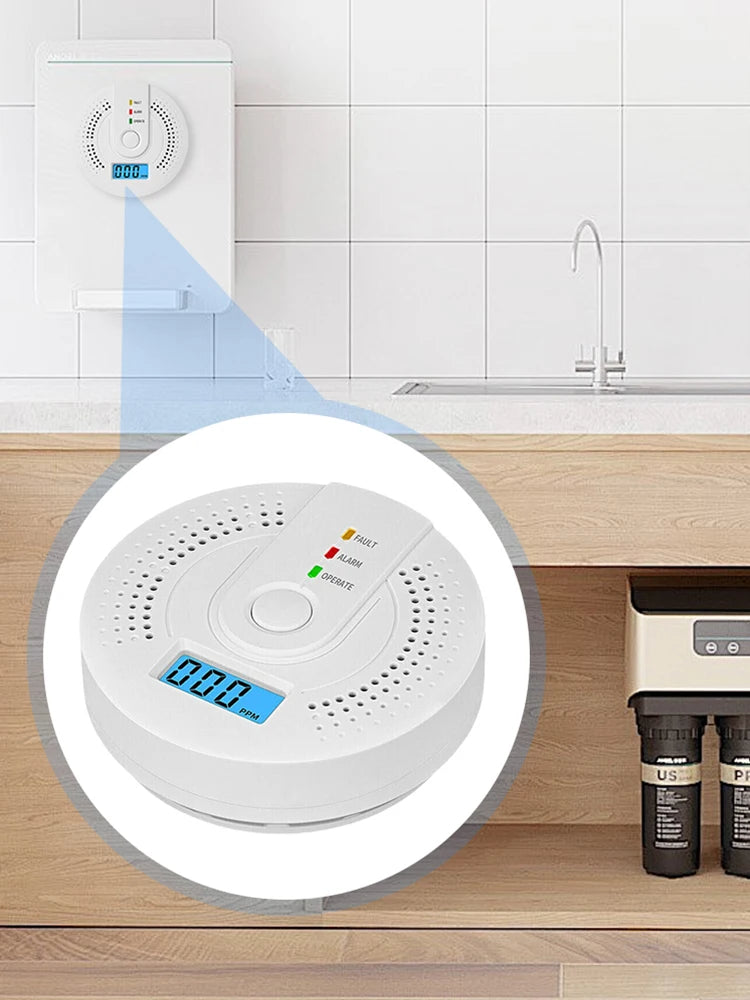 Digital Carbon Monoxide Detector – Sound Warning Battery Powered CO Gas Alarm