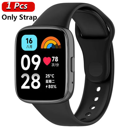 Silicone Strap & Case for Xiaomi Redmi Watch 3 / Active / Lite | Sport Band