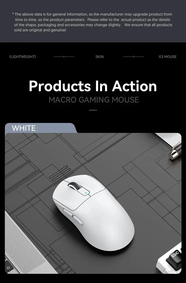 ATTACK SHARK X3 / X3 Pro Wireless Gaming Mouse – 26K DPI, 8K Hz, Tri-Mode, Ultra-Light