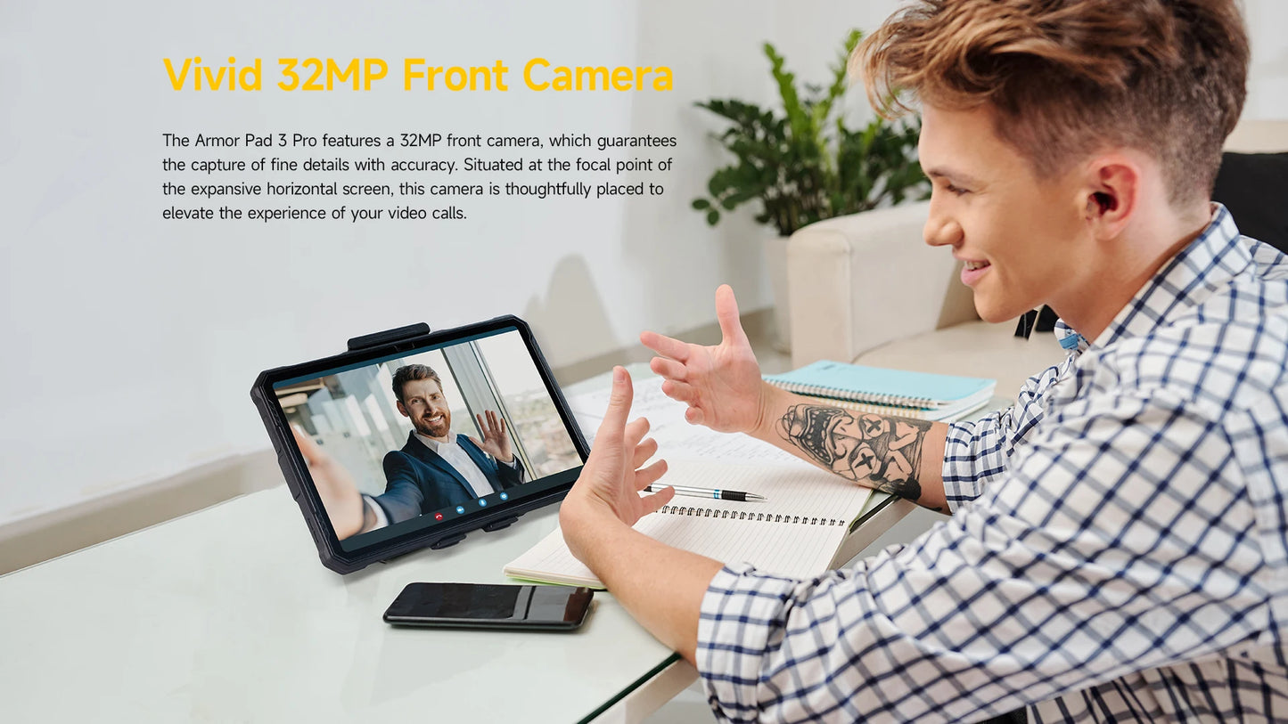 Ulefone Armor Pad 3 Pro – Rugged Tablet, 33280mAh, MT8788, 16GB+256GB, 10.36" 2K, 50MP, 4G LTE, Android 13