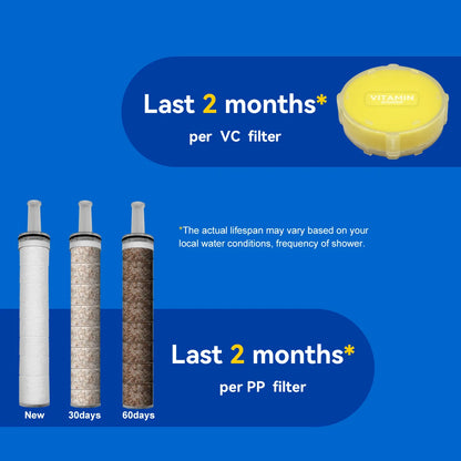 ALTHY Vitamin C Handheld Shower Head Filter – High Pressure SPA Softener, Reduces Hair Loss & Dry Skin