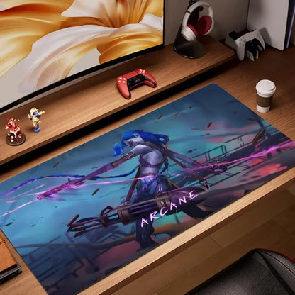 Arcane Jinx League of Legends Large Gaming Mouse Pad — Anime Desk Mat