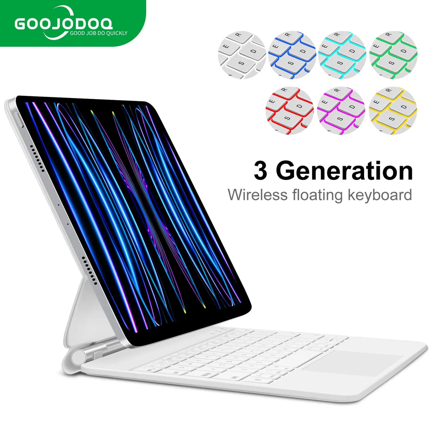 GOOJODOQ Magic Keyboard for iPad Pro 11 2024, Air 4/5/6, Pro 12.9, 10th Gen – Cover Case